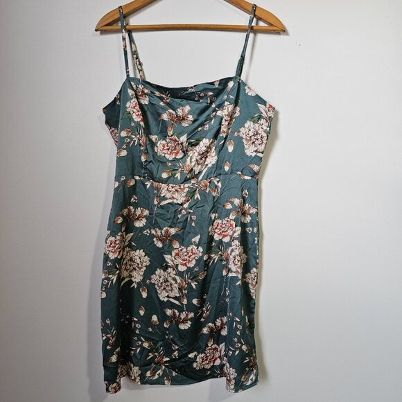 EUC HYPED UNICORN FLORAL SQUARE NECK TANK DRESS SIZE LARGE - Picture 1 of 13